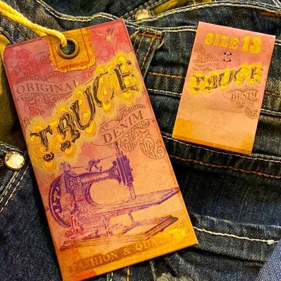 TRUCE DESTROYED JEAN SHORTS WITH CAMO DETAILING 13 JRS NWT - Picture 13 of 13